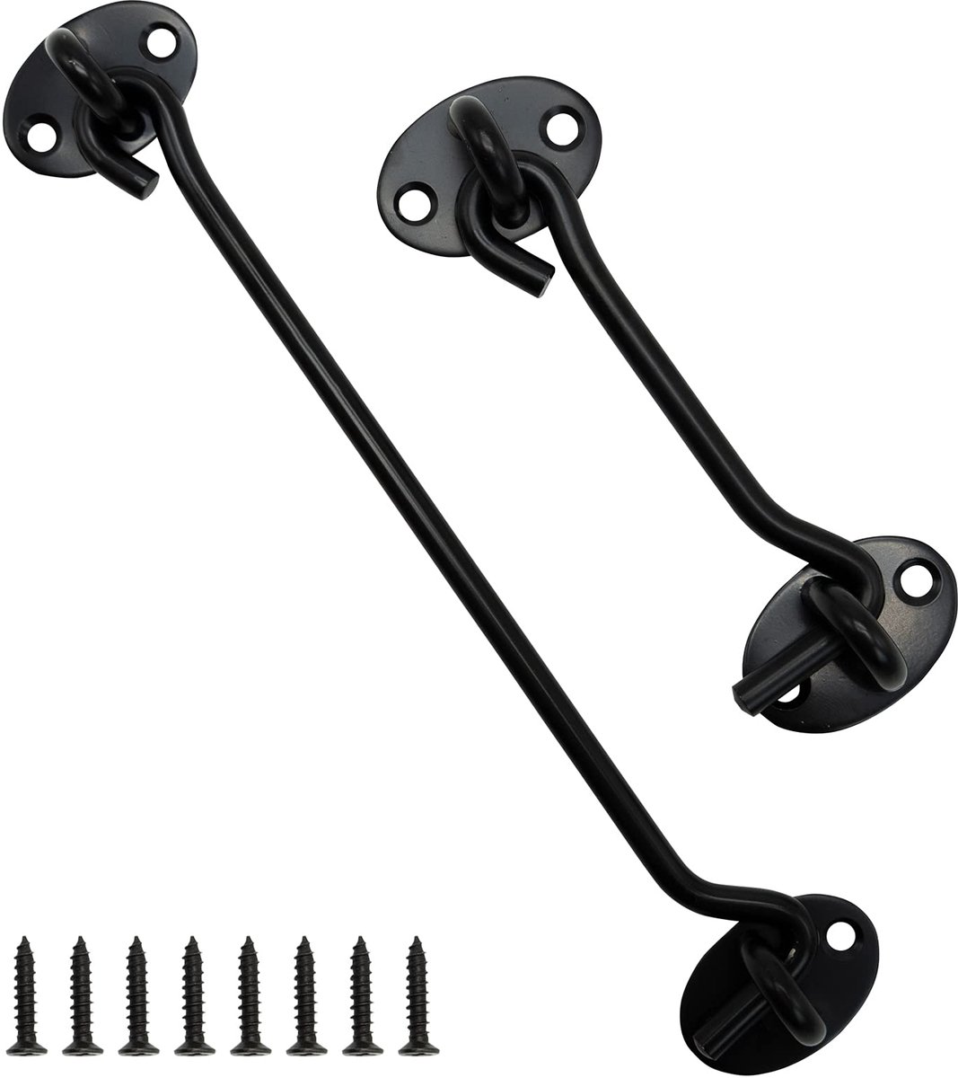 Dailygoods - 2 stuks Easy Lock haak en oogvergrendeling - Roestvrijstalen schuur deurvergrendeling
