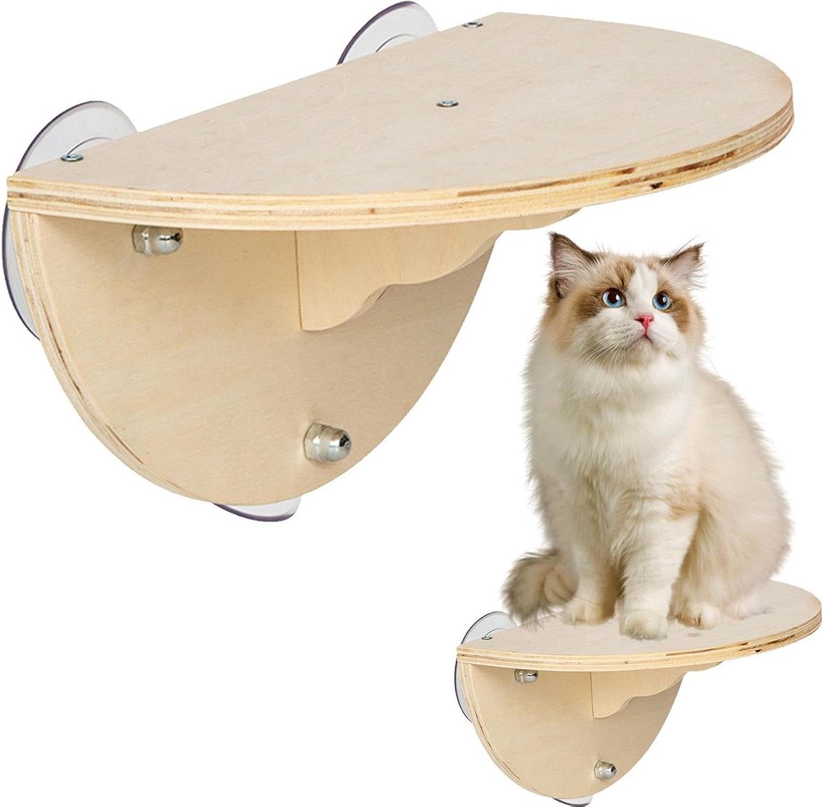 Kattenstoel raam - Kattenhangmat vensterbank - Katten observeren - Robuust houten frame - 295 x 19 x 145 cm