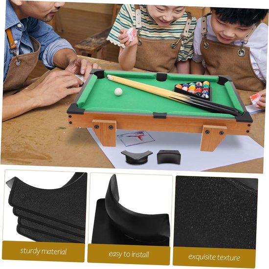 Pooltafel Zakken - Biljart Onderdelen - Kinder Vermaak - Veilig Plastic Materiaal - 7 x 7 x 4 cm - Zwart — afbeelding 5