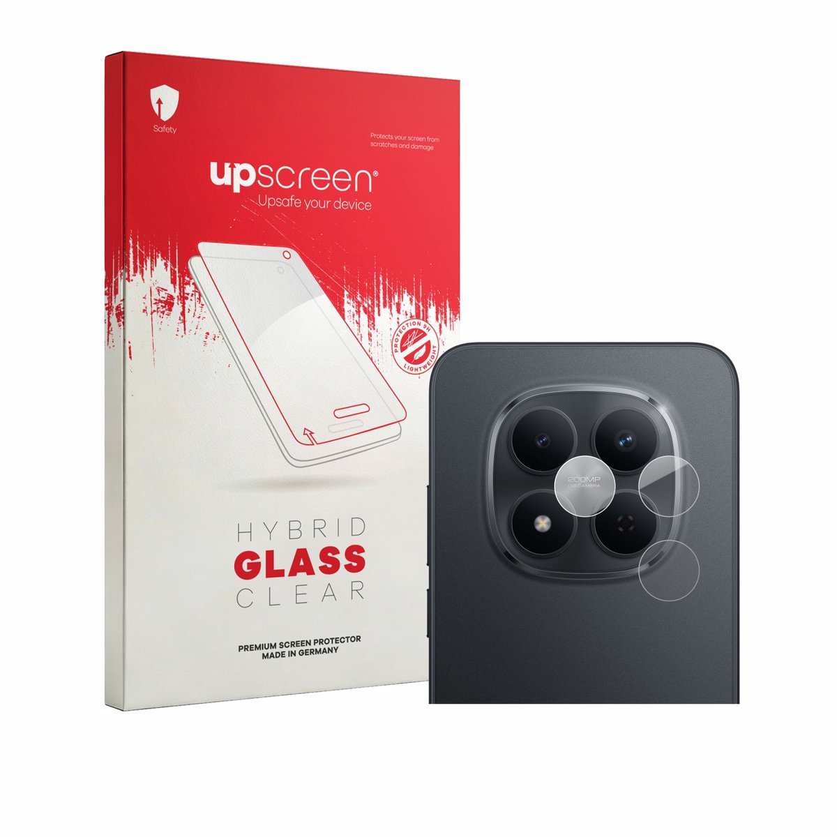 upscreen - Screenprotector voor Xiaomi Redmi Note 15 Pro 5G (ALLEEN Camera) - Folie Beschermfolie Beschermglas transparant