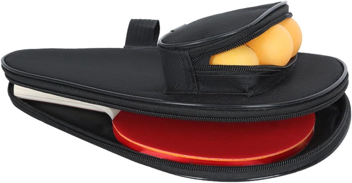 Tafeltennistas - Peddelhoes Racket - Sportaccessoires Opbergen - Waterdicht Krasebestendig - 30 x 19 cm - Zwart