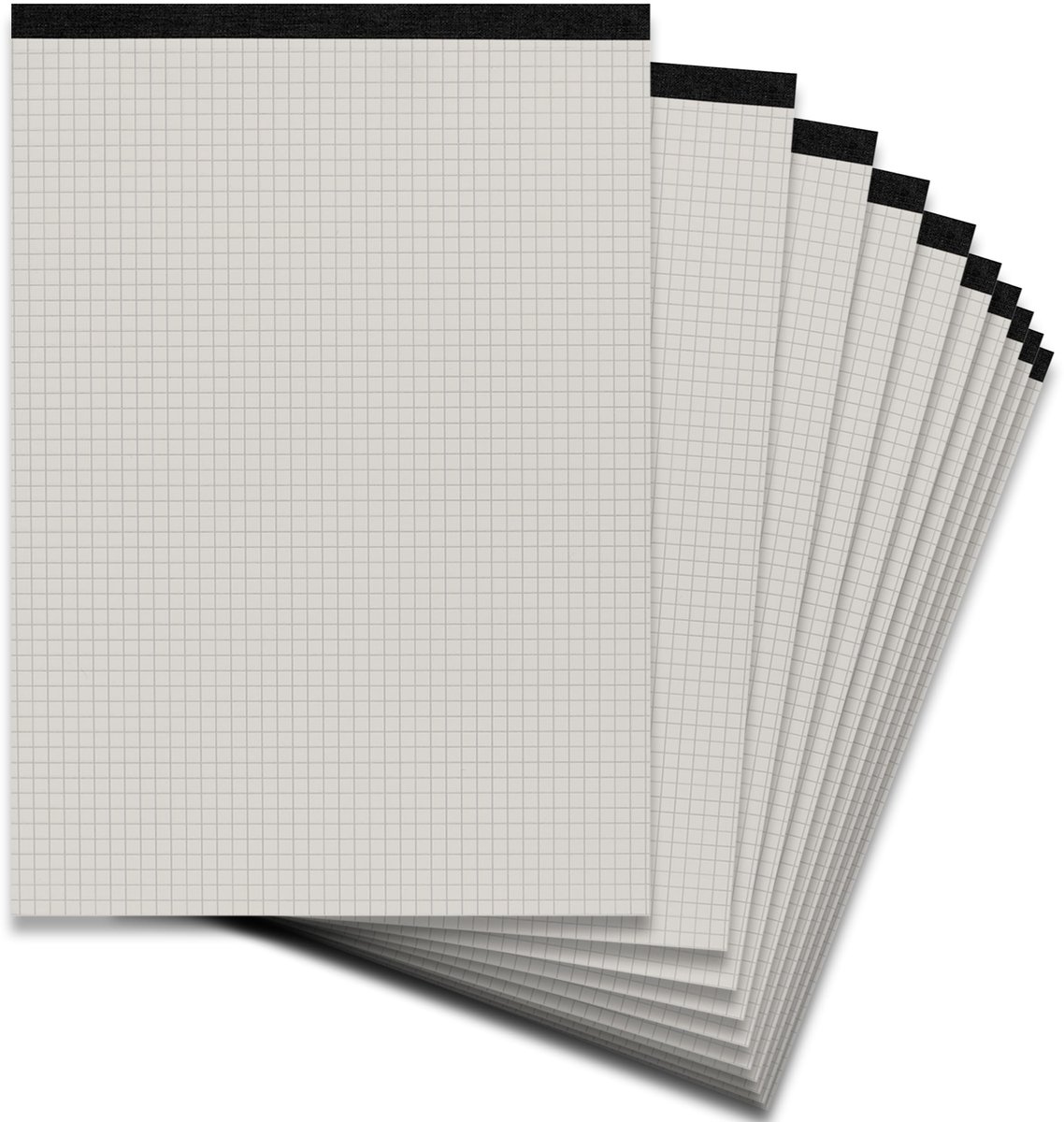SnelShoppen - Notitieblok A4 Geruit zonder Omslag - Gerecycled Papier - 50 Vellen - Set van 10 Stuks - Duurzaam en Ideaal voor School, Kantoor en Thui