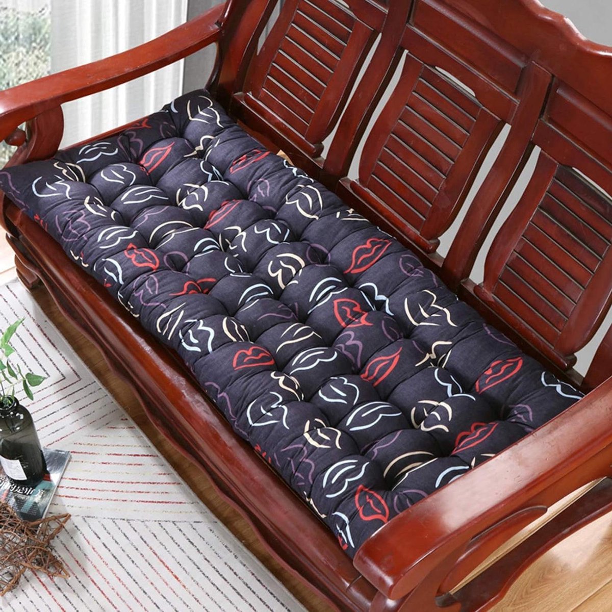 Tuinkussen - Bankkussen Stoelkussen - Comfortabel Zitten - 8cm Dikke Vulling - 48x165cm - Geel