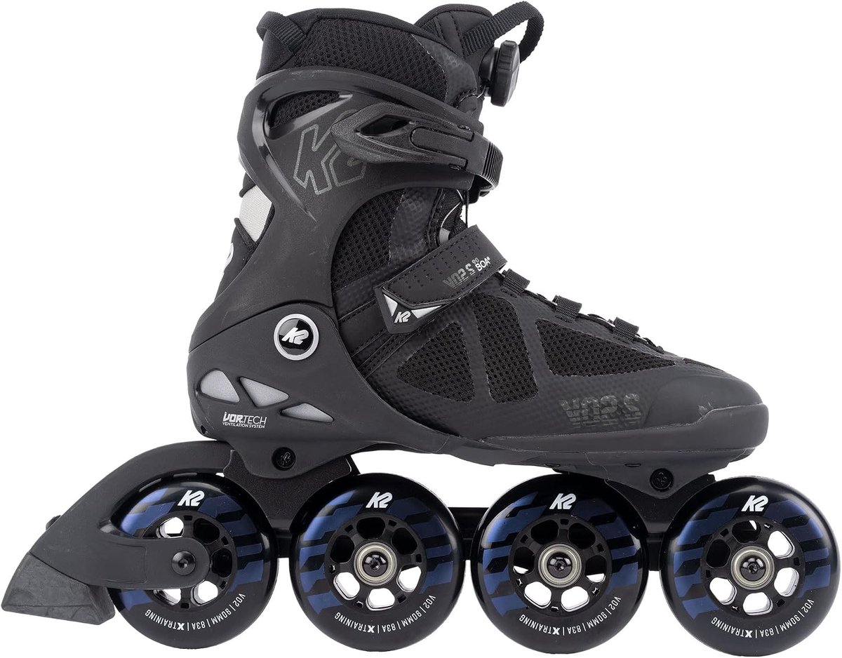 Inline Skates - Schoenen - Outdoor Lifestyle - BOA Systeem - 90mm Wielen - Zwart