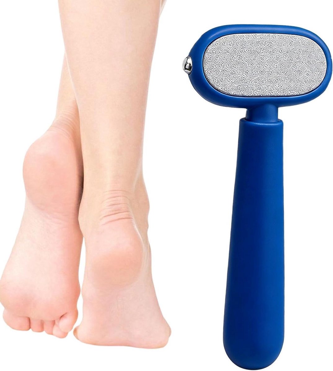Voetvijl - Voetrasp Eeltverwijderaar - Voetverzorging Thuis - Dubbelzijdige Textuur - 11.5 cm - Wit Blauw