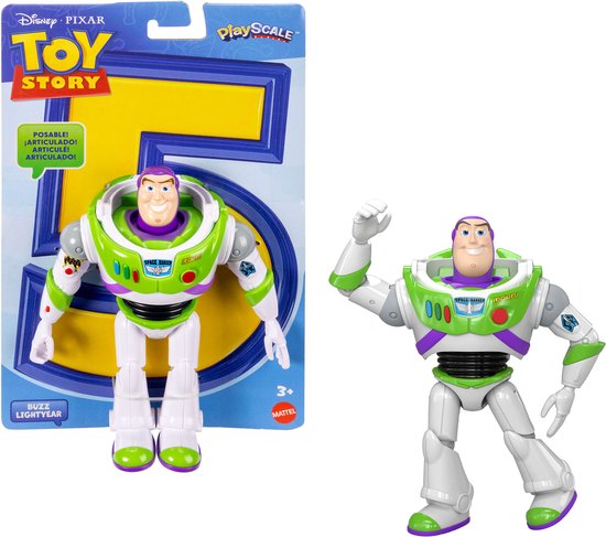 Buzz Lightyear figuur in verpakking en losse figuur.