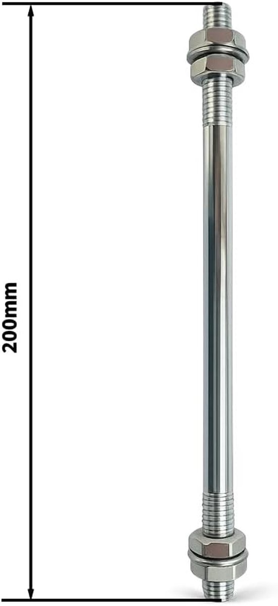 Compleet kruiwagenwiel Ø 350 mm met as 200 mm van Merkloos	 — afbeelding 2