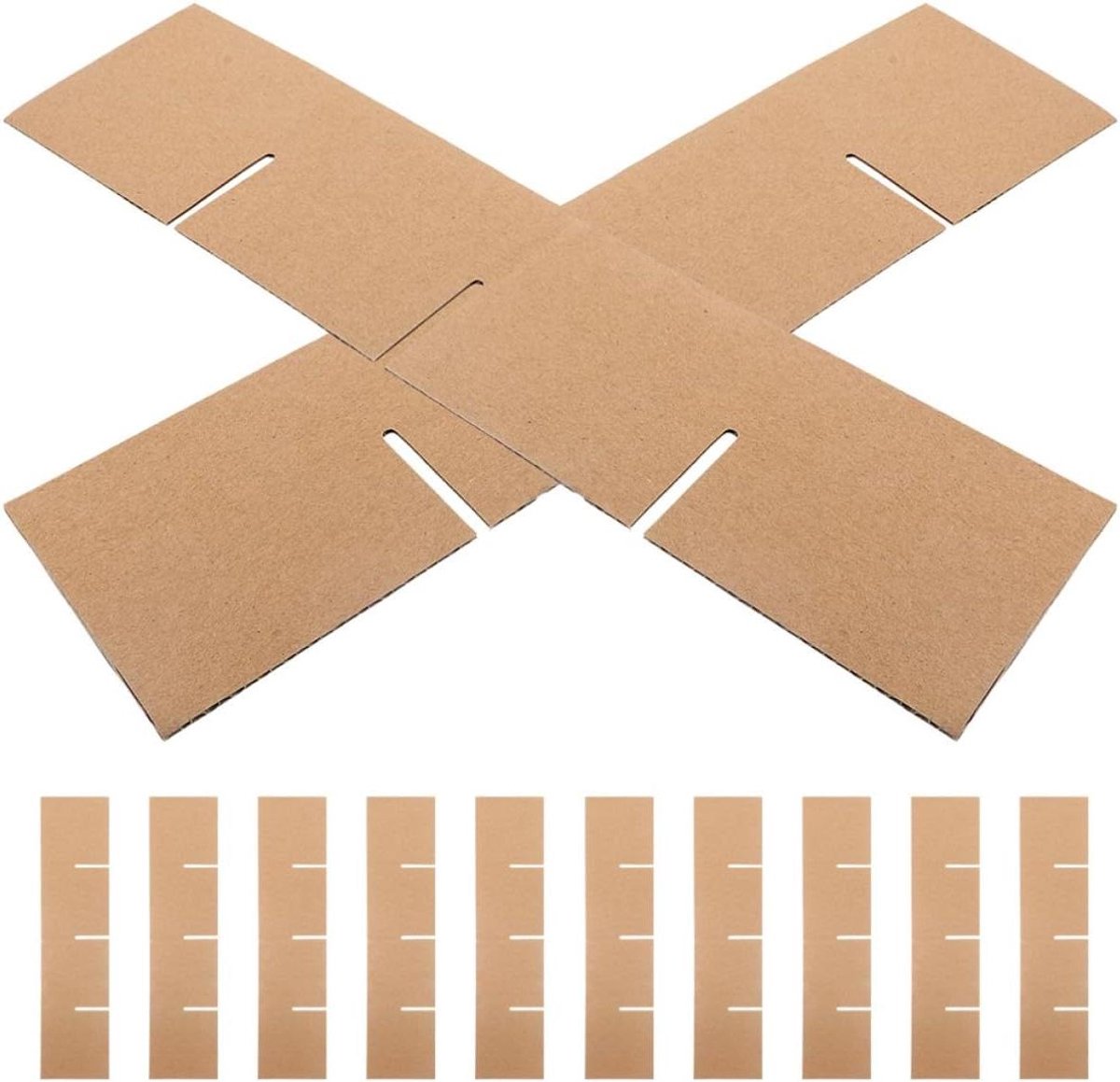 Kartonnen Doosverdelers - Tussenschotten Verhuisdozen - Organiseren van Inhoud - Herbruikbaar en Sterk - 335 cm - Khaki