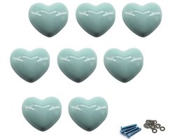 SnelShoppen - Zerniple Deurknoppen Keramische Lade Trekhandvat Kinderkamer Kast Knoppen met Schroeven (8 Stuks) - Kleurrijke Interieuraccessoires voor