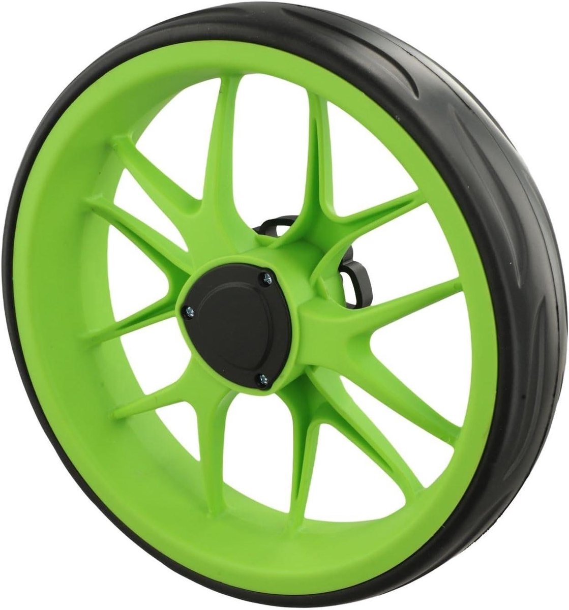 Golfkar Wiel - Trolley Deel - Golfen Baan - Hoge Tractie Schuim - 10 Inch Diameter - Groen