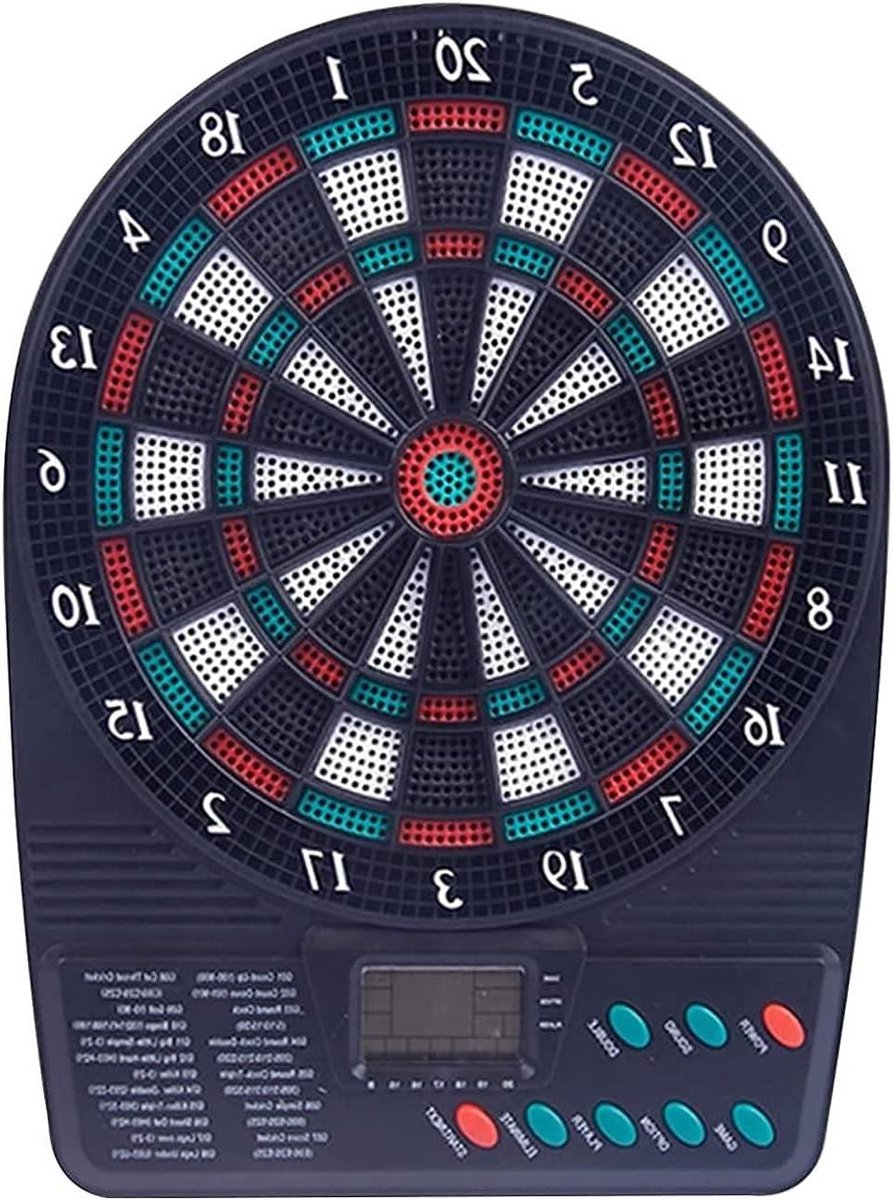 Elektronisch Dartbord - Dartbord met Scorebord - Vrije Tijd Spel - Automatische Scoretelling - Standaard Maat - Zwart