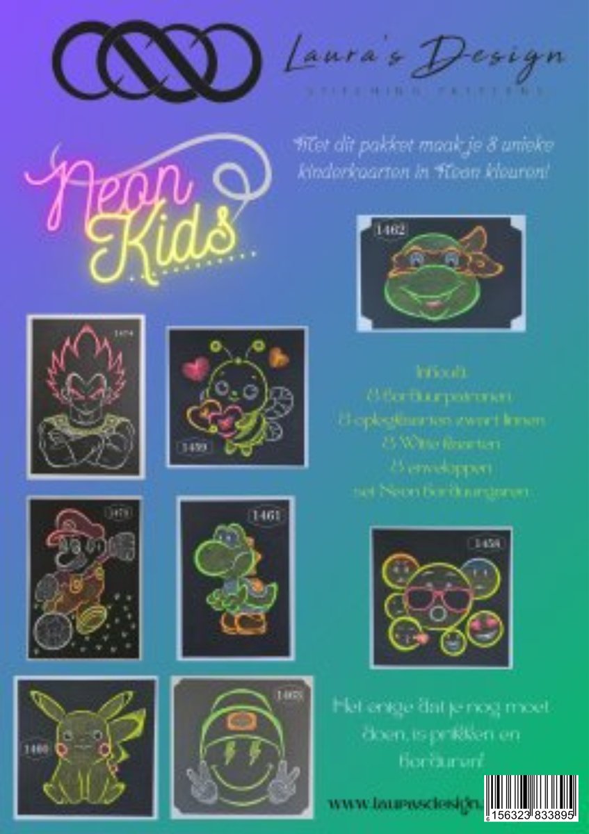 Neon Kids borduurpakket