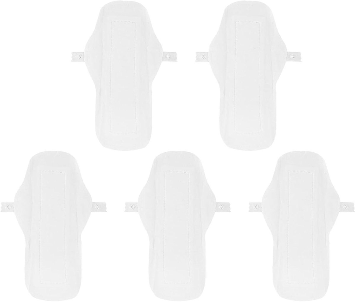 Herbruikbare Wattenschijfjes - Wasbare Pads - Duurzame Hygiëne - Meerdere Absorberende Lagen - 27 cm - Wit