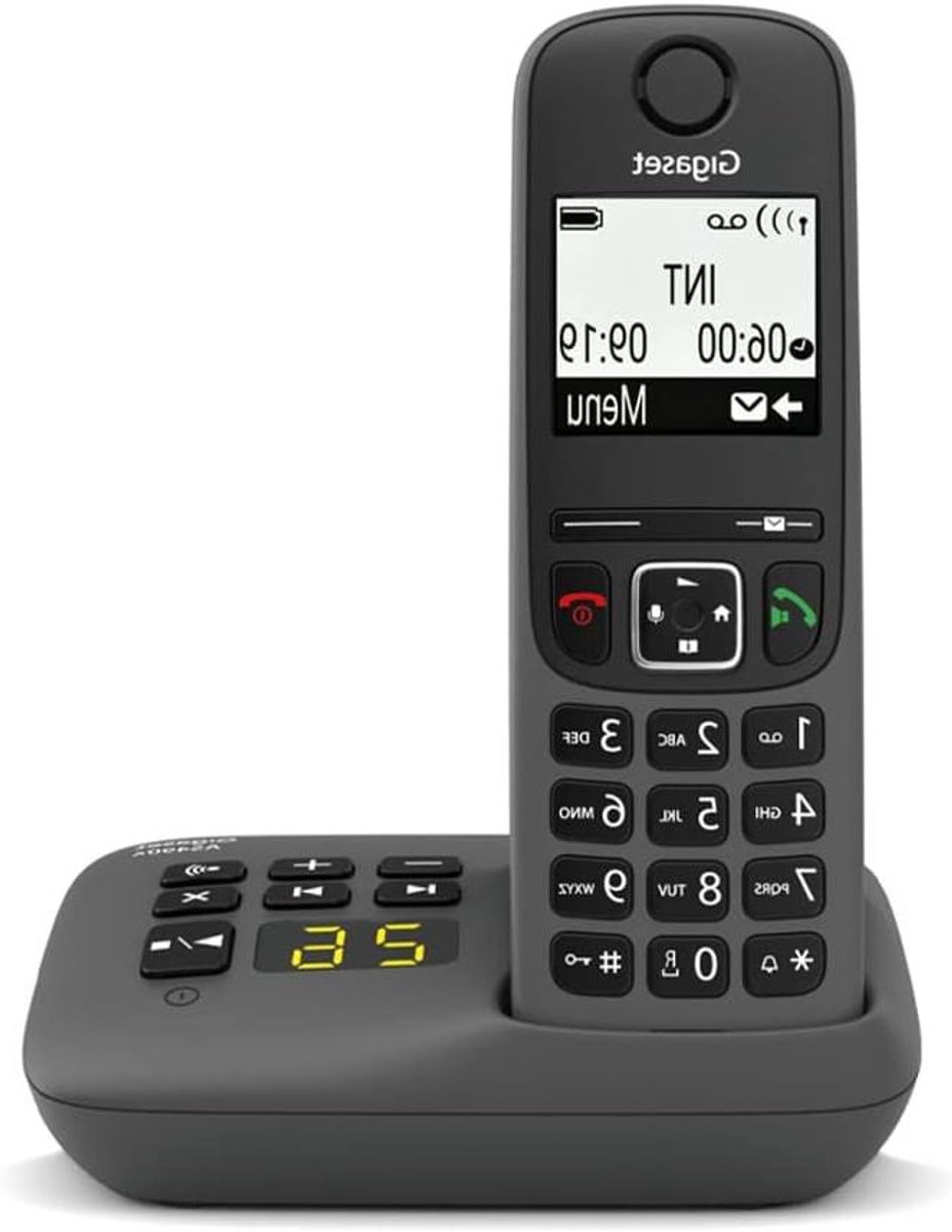 Draadloze Telefoon - Handsfree Installatie - Thuis Bellen - Met Antwoordapparaat - 300 gram - Zwart