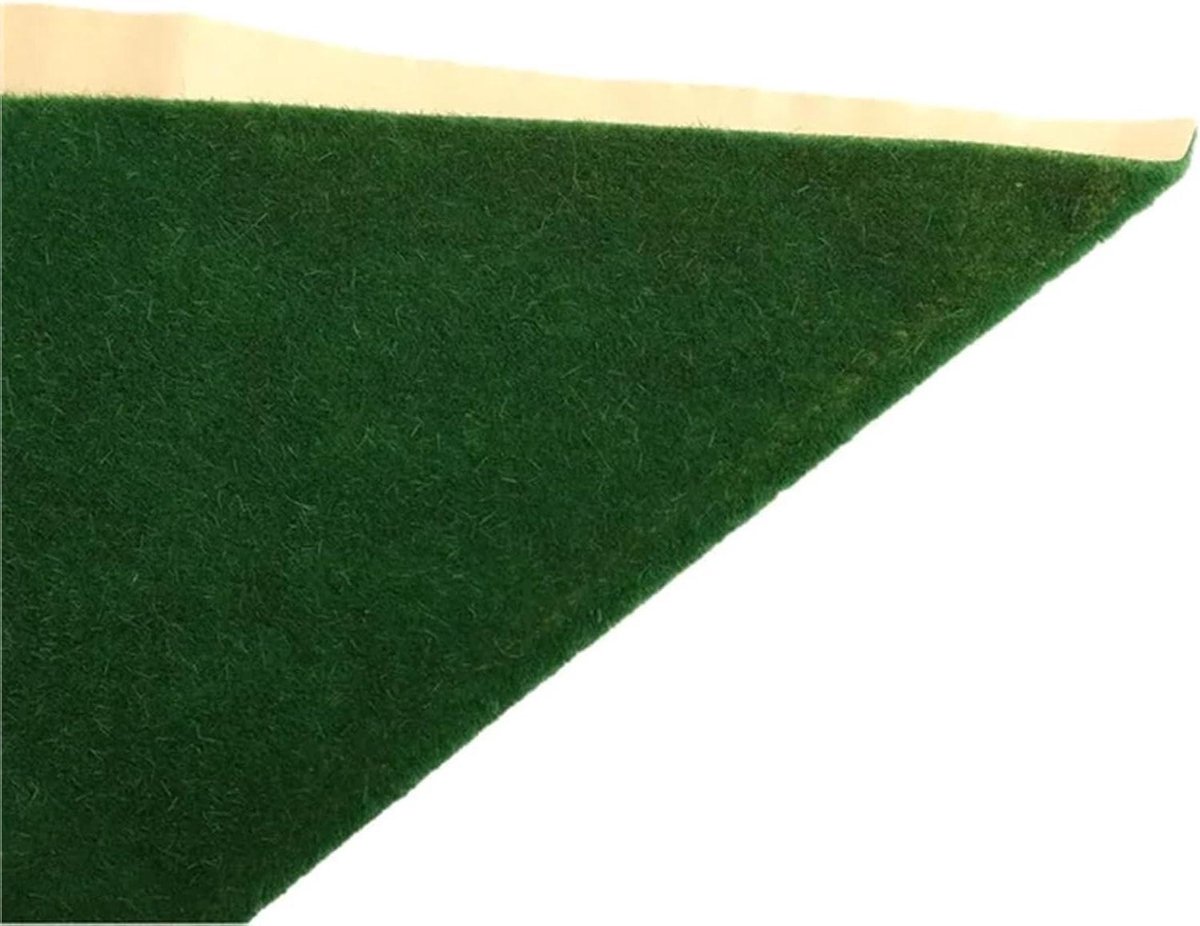 Kunstgras Tegels - Miniatuur Gras - Tuin Decoratie - Realistische Look - 25x25 cm 2 Stuks - Donkergroen