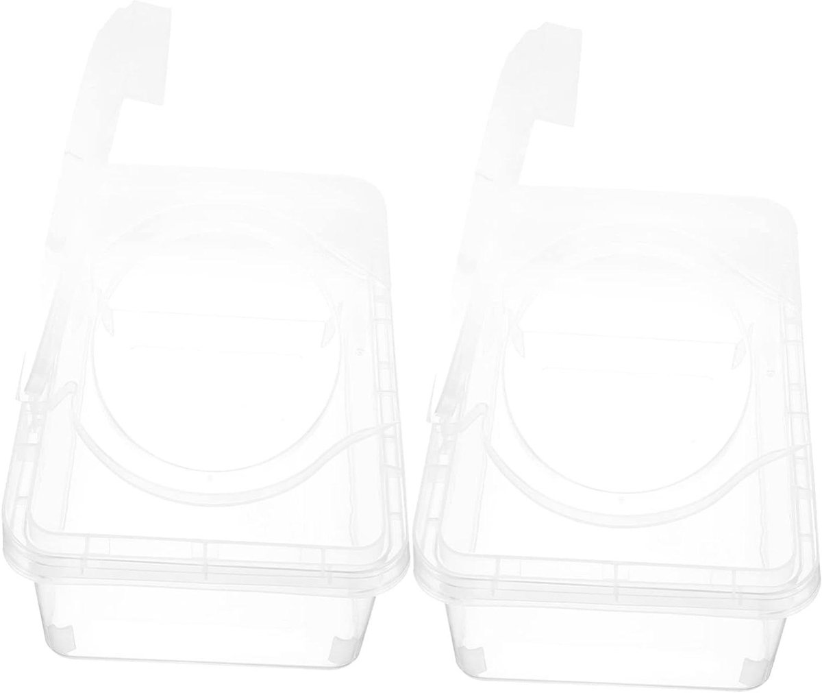 Luierdispenser Met Deksel - Navulbare Doekjescontainer - Draagbare Servetten - Eenvoudige Bediening - 19.5x12.5x7.5CM - Transparant