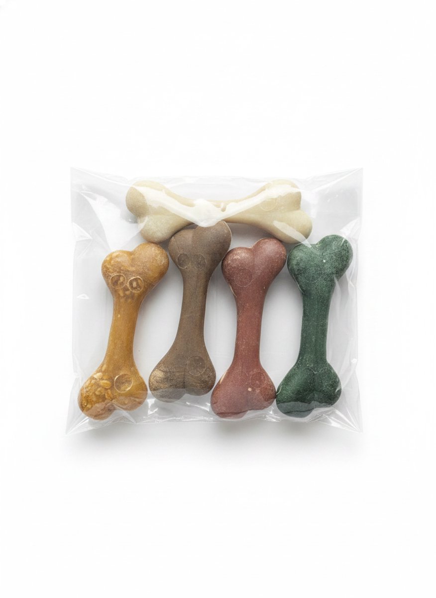 animalking Vegan Hondenbotten - Kauwsnack voor Honden - Groente & Granen Smaak - Gebitsverzorging - 5 Stuks