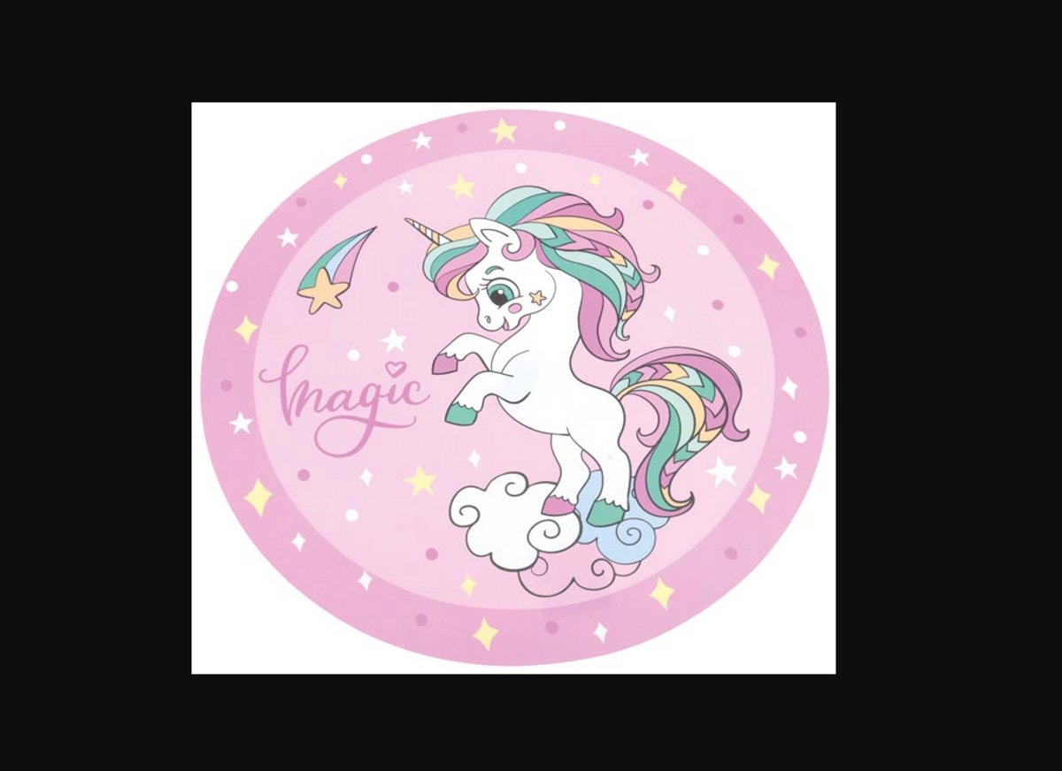 placemat unicorn - eenhoorn placemat- placemat - ronde placemat 38 cm