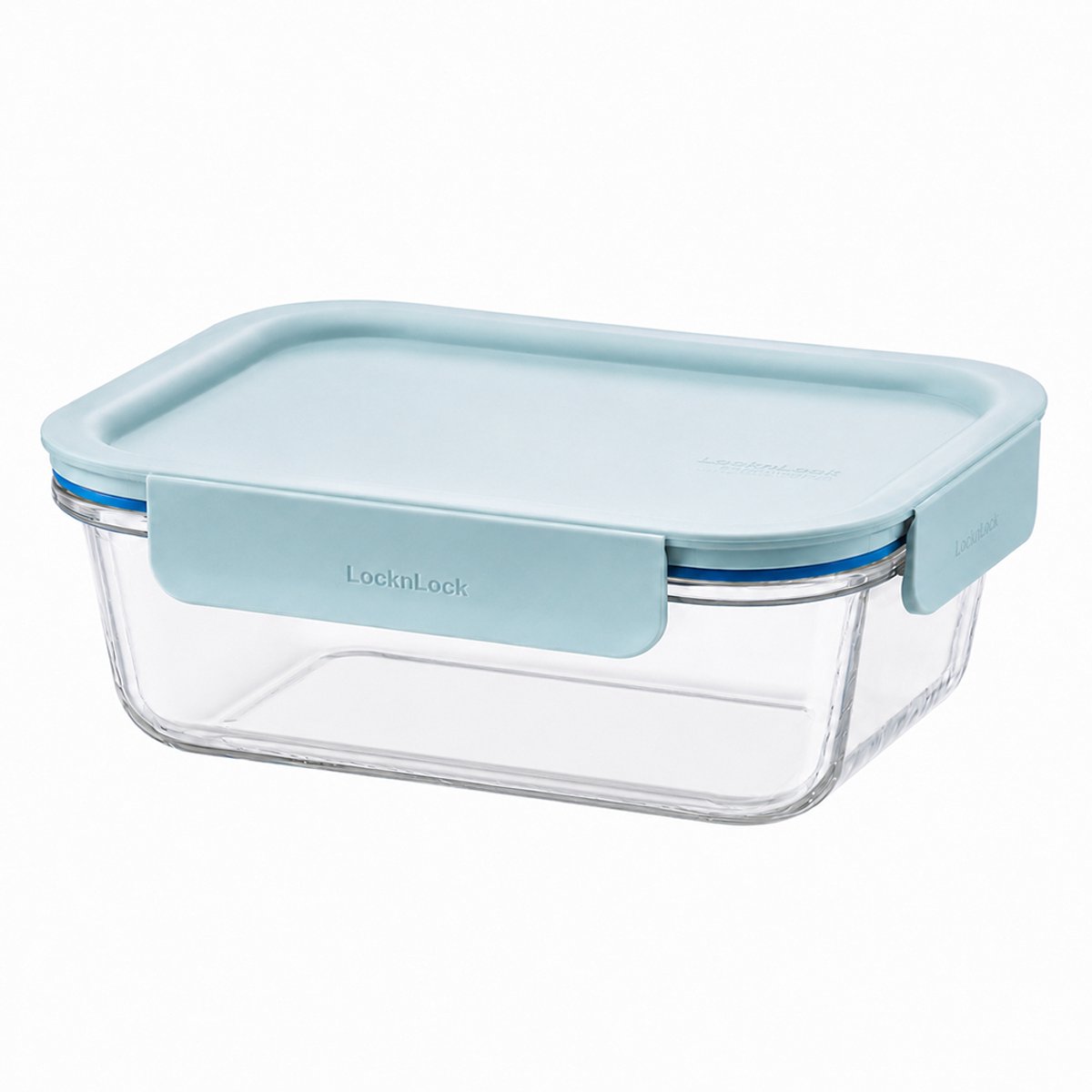 Lock&Lock Ovenschaal met deksel - Rechthoekig - 1 liter - 20 x 15 cm - Mint deksel - Luchtdicht - BPA vrij - PFAS vrij - Ovenschotel - Glazen ovenschaal - Plastic deksel