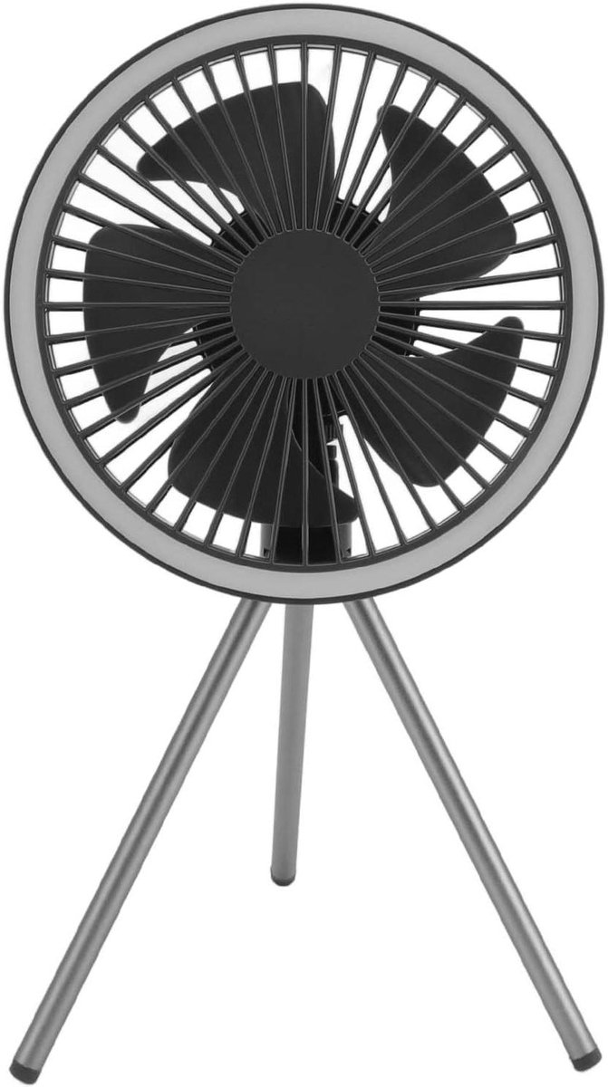 Draagbare Ventilator - Handventilator Miniventilator - Koelte Onderweg - 3-in-1 Statief Ontwerp - 18 cm Diameter - Grijs