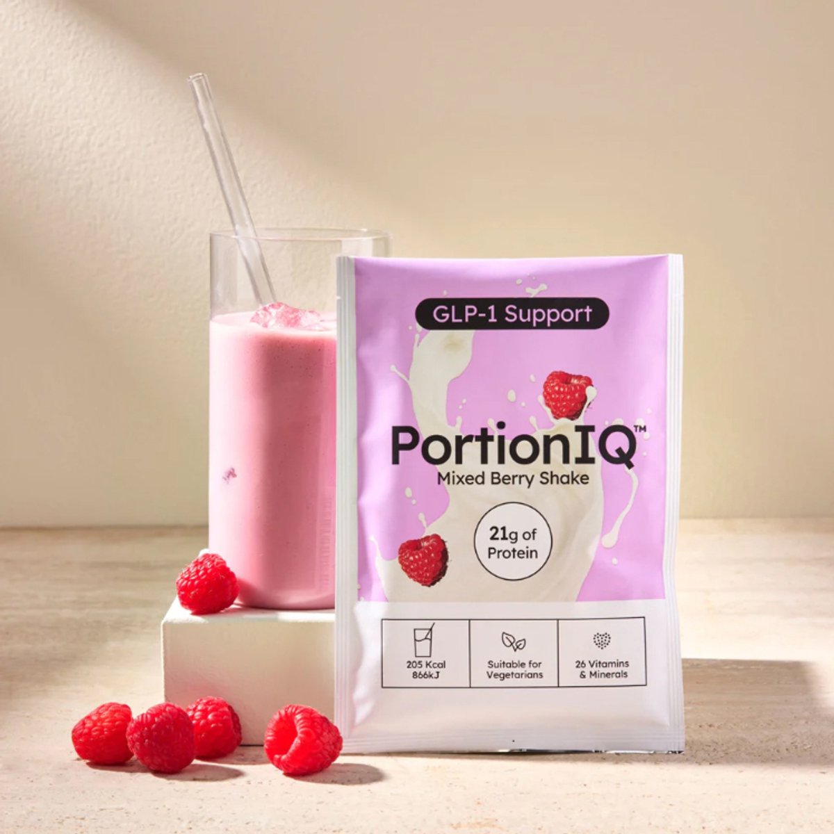 PortionIQ - Shake met gemengde bessensmaak - 14 zakjes