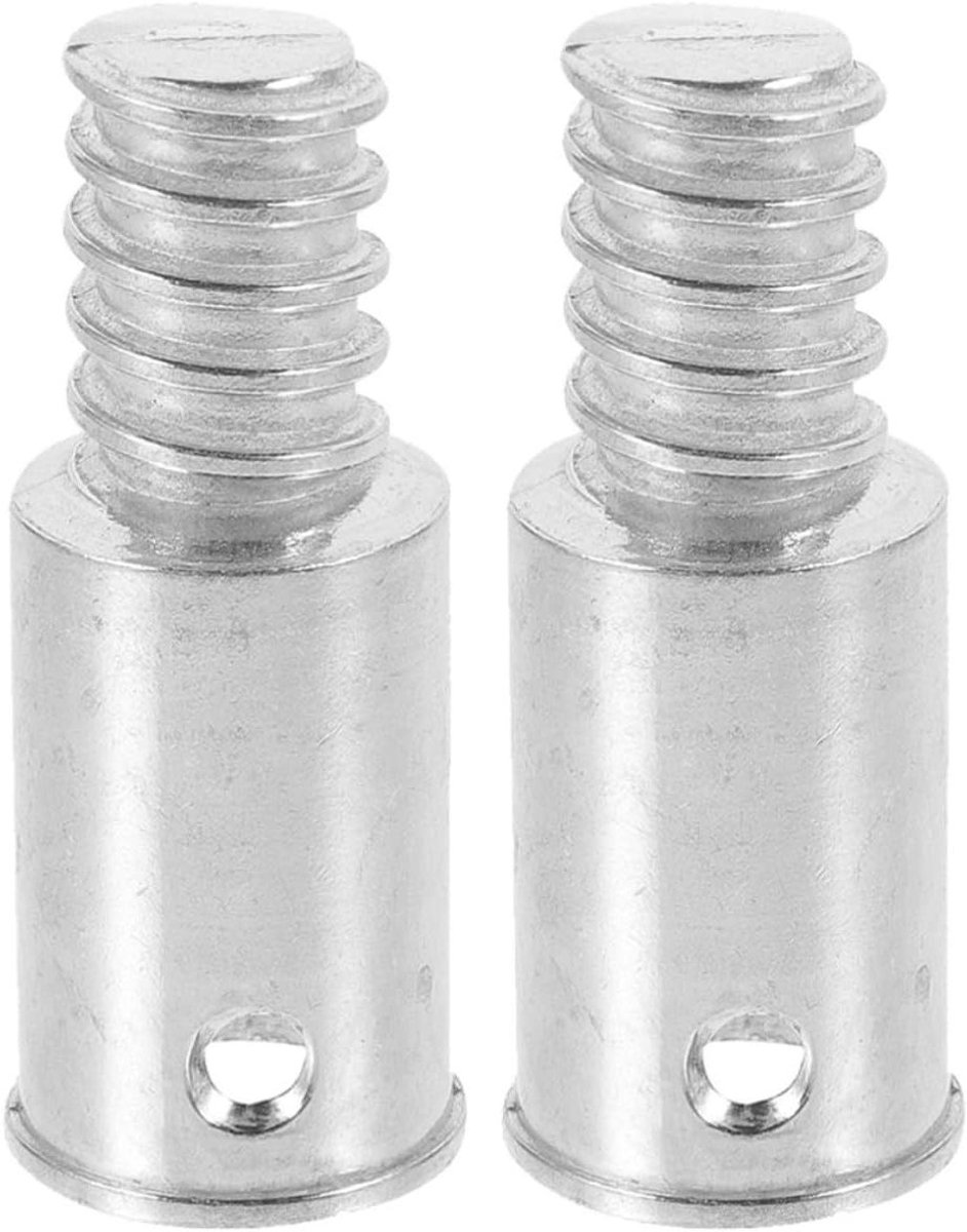 Schroefdraadadapter Bezemsteel - Verlengstuk Steel - Reiniging Uitbreiden - Roestvrij Staal - 2 Stuks - Zilver