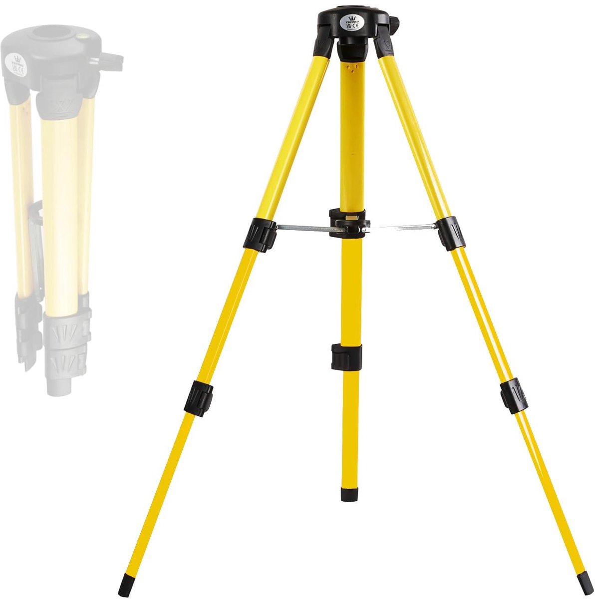 SnelShoppen - TOPWAY Laser Level Telescopische Statief 37-74cm - Verstelbare Standhouder voor Rotary en Line Laser - Ideaal voor Vloer tot Plafond Las