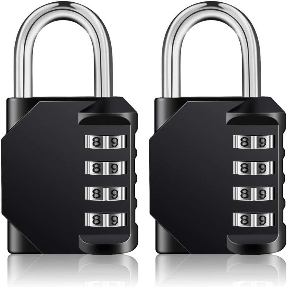Cijferslot Buiten - Combinatieslot Buiten - Zwaar Duty Hangslot - Weerbestendig Ontwerp - 4-Cijferige Code - Gehard Staal - Duurzaam En Robuust - Ideaal Voor Hekken En Schuren - 2 Stuks