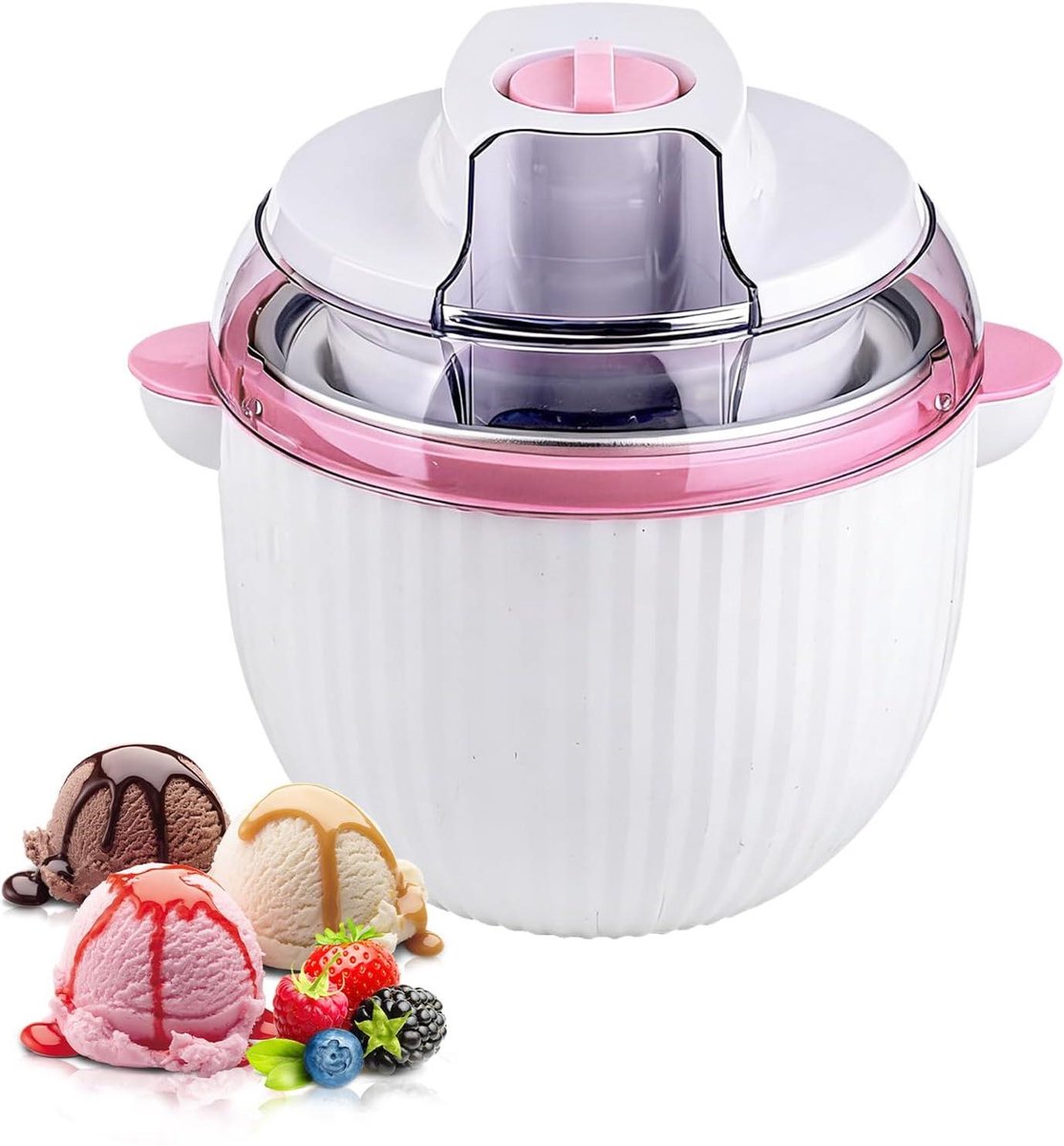 IJsmachine - Sorbetmaker Yoghurtmaker - Zelf IJs Maken - Dubbele Isolatie - 165 Liter - Roze