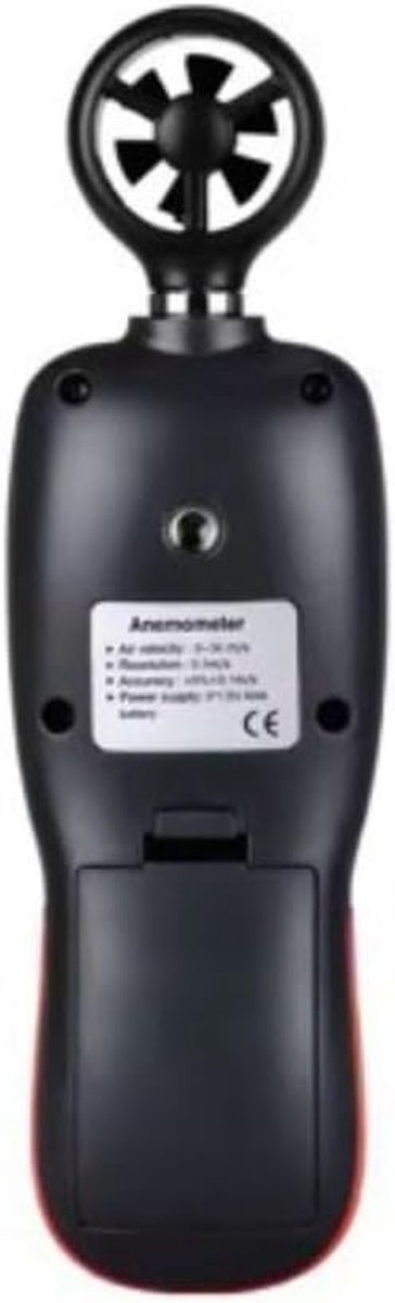 Digitale Anemometer - Windmeter Temperatuurmeter - Weer Inspectie - Breed Meetbereik - 0-30m/s - Zwart — afbeelding 3