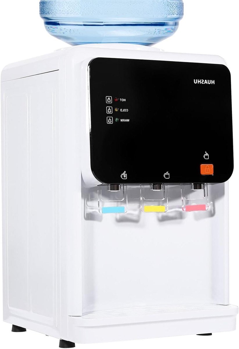 Waterdispenser - Waterkoeler Fontein - Direct Drinkwater - Roestvrijstalen Binnenbak - 31 x 30 x 48 cm - Wit