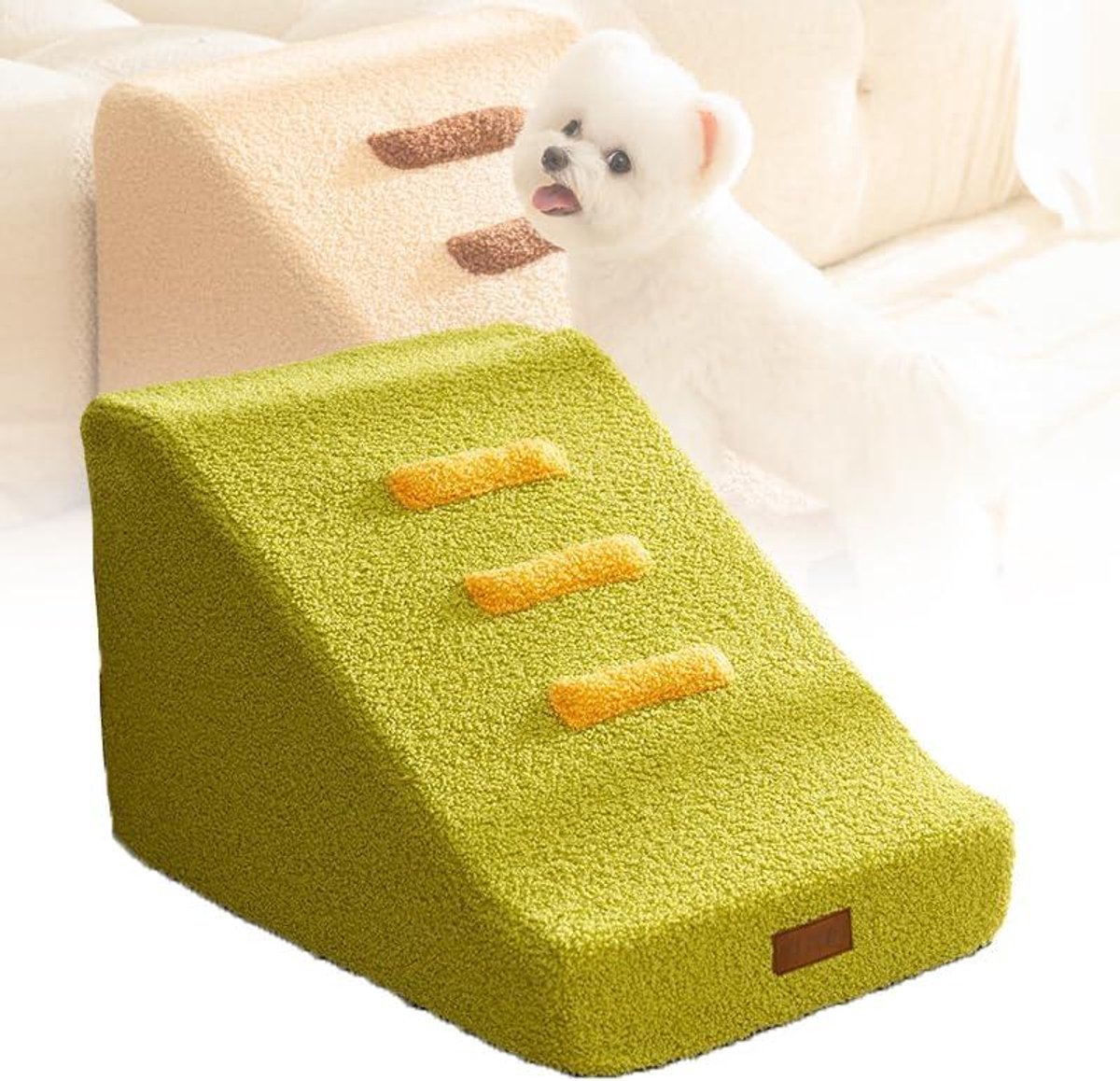 Hondentrap - Huisdiertrap Kattentrap - Huisdieren Helpen - Antislip Laag Hellingsdesign - 40 cm Breed - Groen