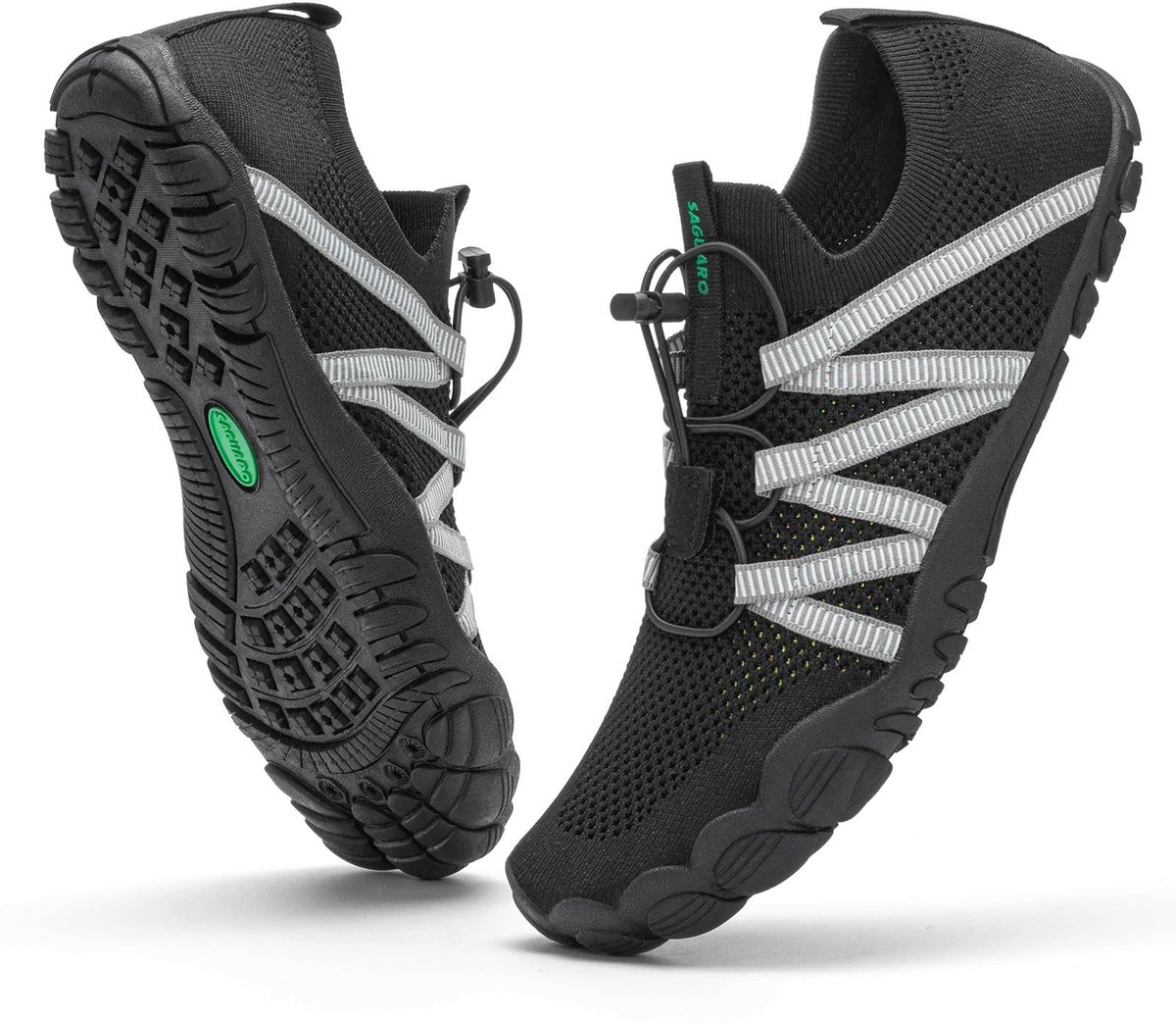 SnelShoppen - Waterschoenen voor heren, sneldrogend en antislip, diepzwart, maat 46 EU, ideaal voor strand, zwemmen, camping en outdoor activiteiten