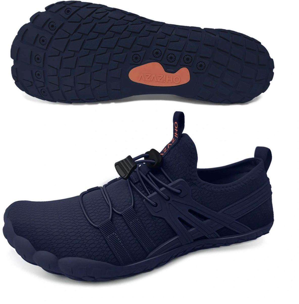 SnelShoppen - Waterschoenen Strandschoenen Heren Dames Zwemschoenen Lichtgewicht Trainers Indoor Schoenen Blauw Maat 44 EU voor Strand, Zwembad en Act