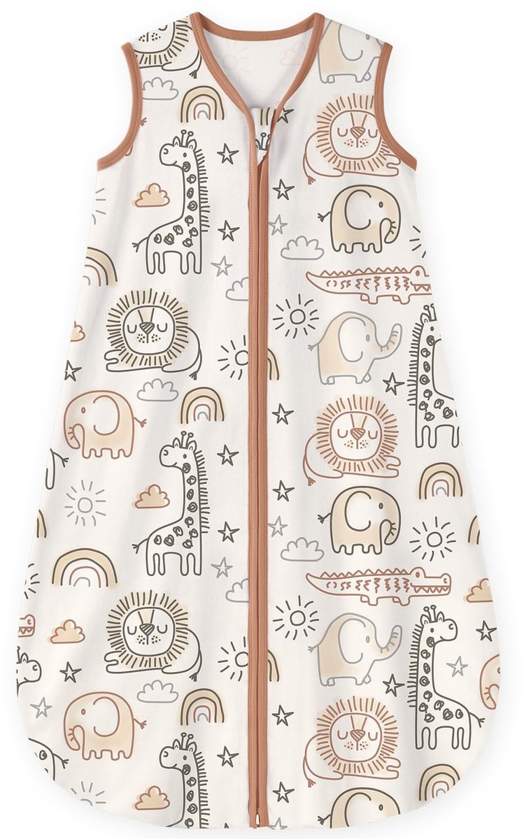 SnelShoppen - Yoofoss Babyslaapzak Zomer 0,5 TOG - 67 cm voor 0-6 maanden - 100% Katoen Zomerslaapzak voor Jongens en Meisjes - Perfect voor Pasgebore