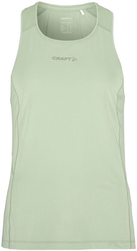 Lichtgroen sportshirt met racerback en mesh details.