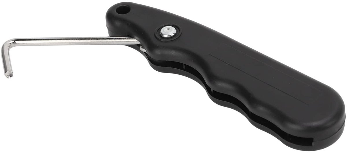 Dailygoods- Schaats Kanten Aanscherpinggereedschap - Stevige Handgreep - Roestvrij Staal - Ergonomisch Ontwerp - Duurzaam - Opvouwbaar - Veterspanner