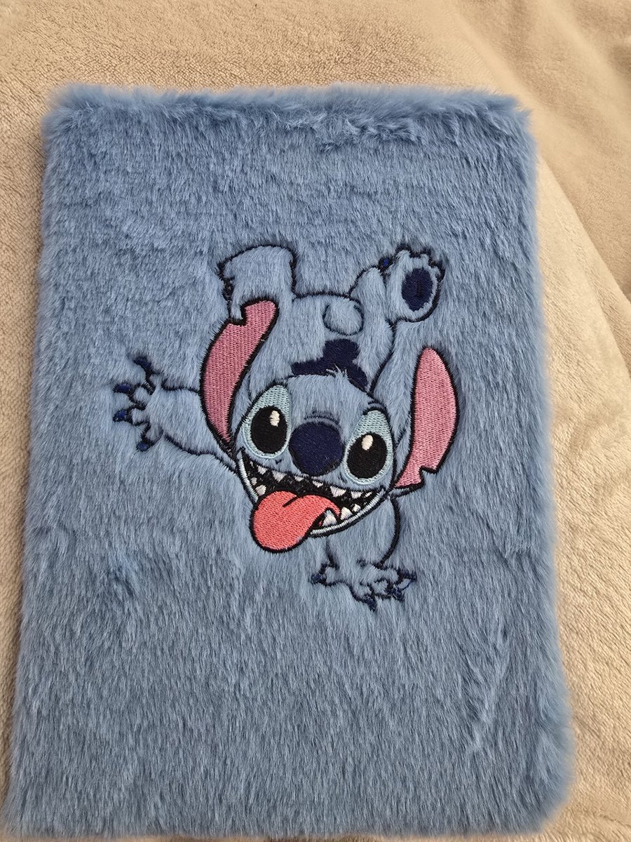 Stitch schrift blauw