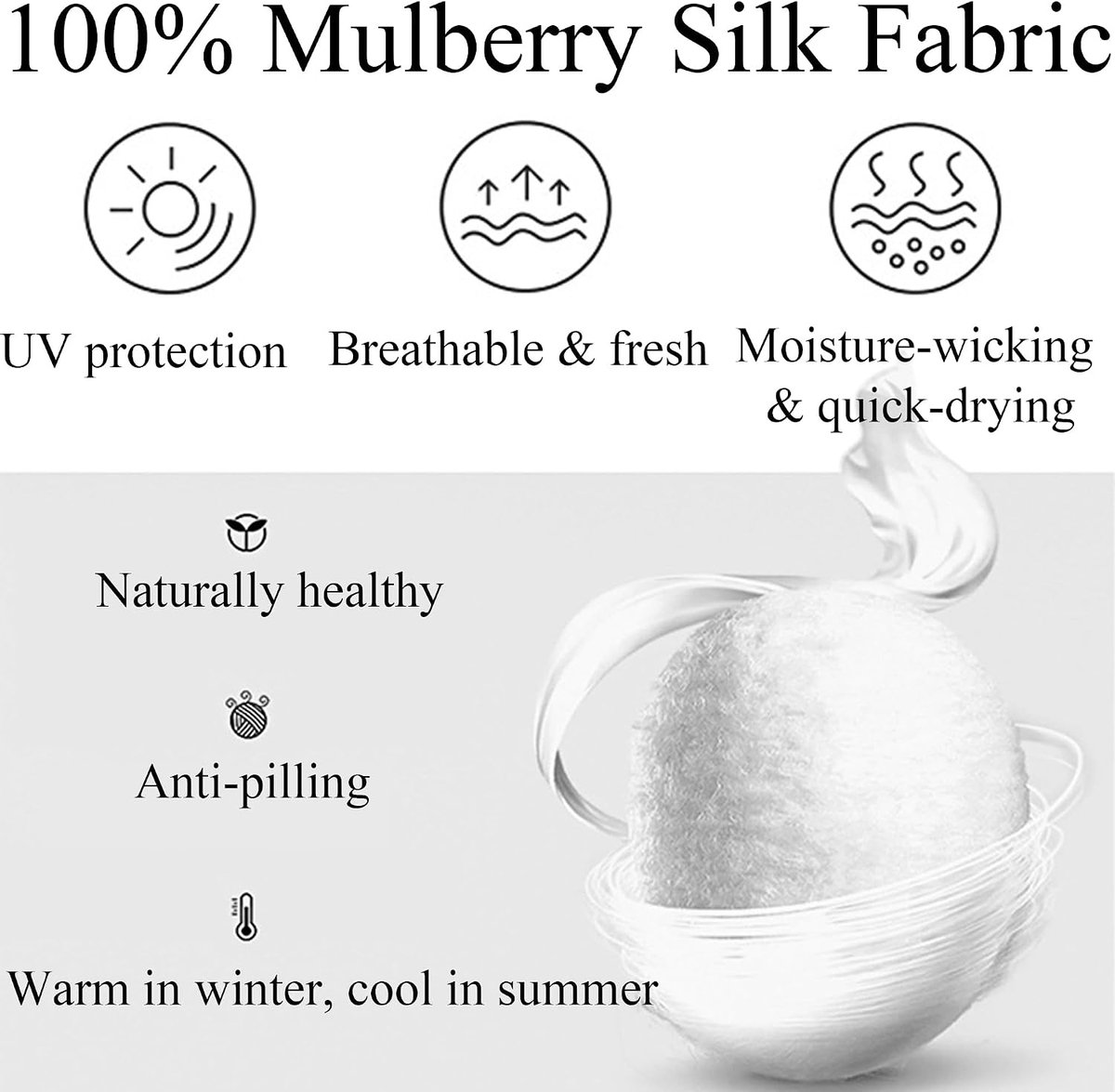 SnelShoppen - Natuurlijke Zijde Slaapmuts, 100% Pure Moerbeizijde Nachtmuts voor Haarverzorging Vrouwen, Ademend en Zacht, Perfect voor Nachtelijke Ge