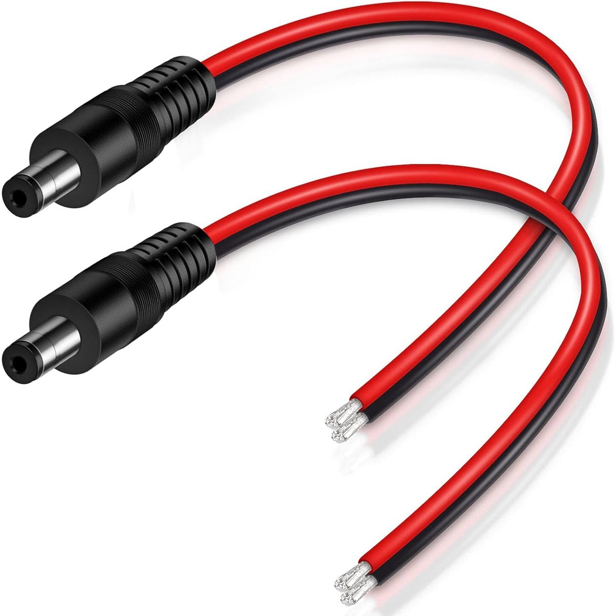 DC Power Kabel 14AWG 5.5x2.1mm - Male Connector - 0.3m lengte - Geschikt voor CCTV beveiligingscamera - ShopVlot