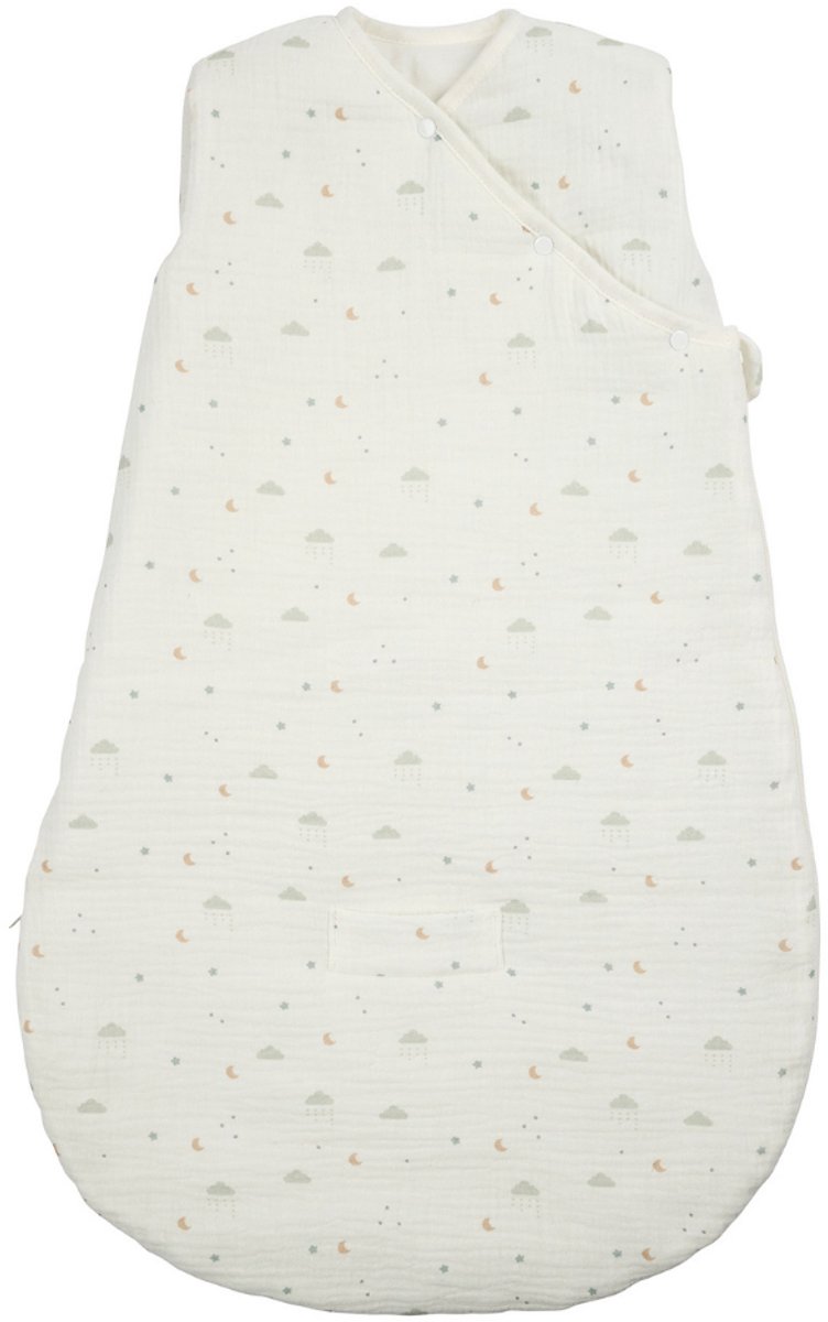 Nattou LouLou Baby Slaapzak 70 cm - Slaapzak van Tetra Katoen - TOG 2 - Zachte Babyslaapzak - Ecru