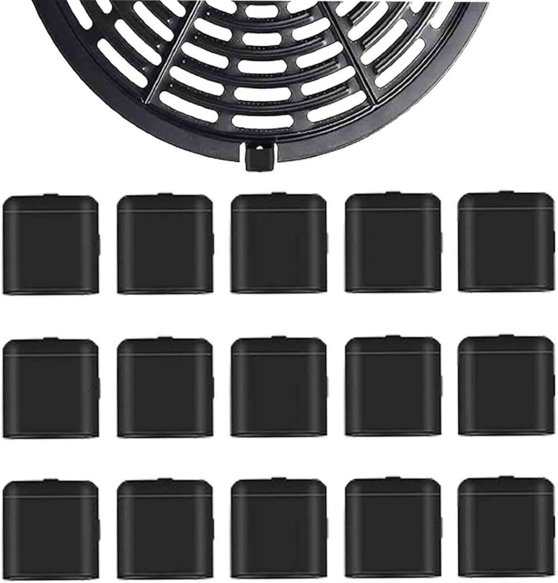SnelShoppen 15 Stuks Rubber Buffers voor Airfryer Universale Siliconen Beschermpads Krasbestendige Kussens Herbruikbare Accessoires voor Keuken