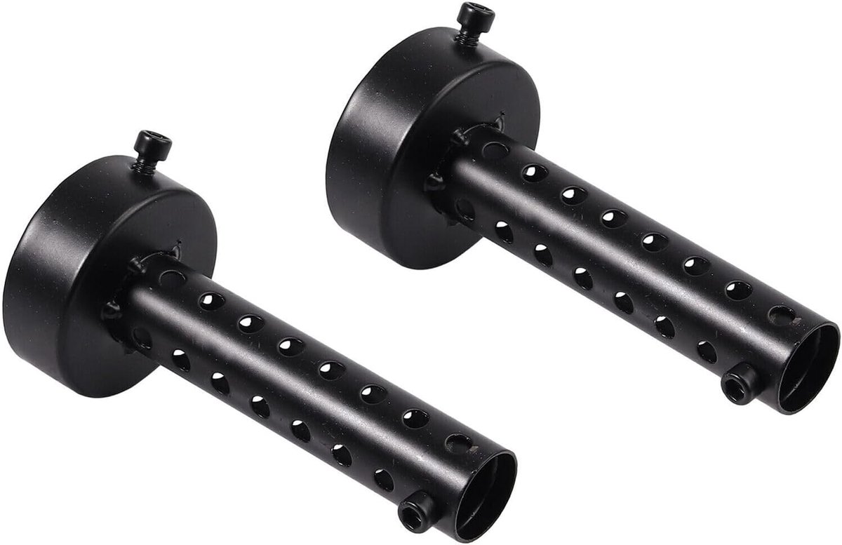 Motorfiets uitlaatdemper 60mm - universeel - zwart roestvrij staal - vermindert geluid en verbetert rijervaring - ShopVlot