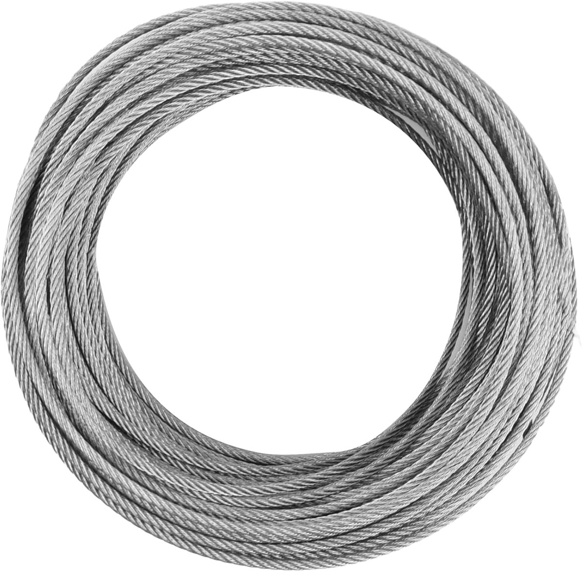 Stainless steel cable 7 x 7, 3 mm, 30 m / 98.4 ft, cable 160 kg (160 kg) max pressure power - ShopVlot