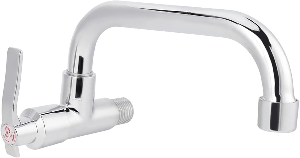 Single Cold Water Faucet G1/2in Wall Mounted Basin Water Faucet Countertop Faucet Swivel for Home Kitchen (LQ-3093 - ShopVlot