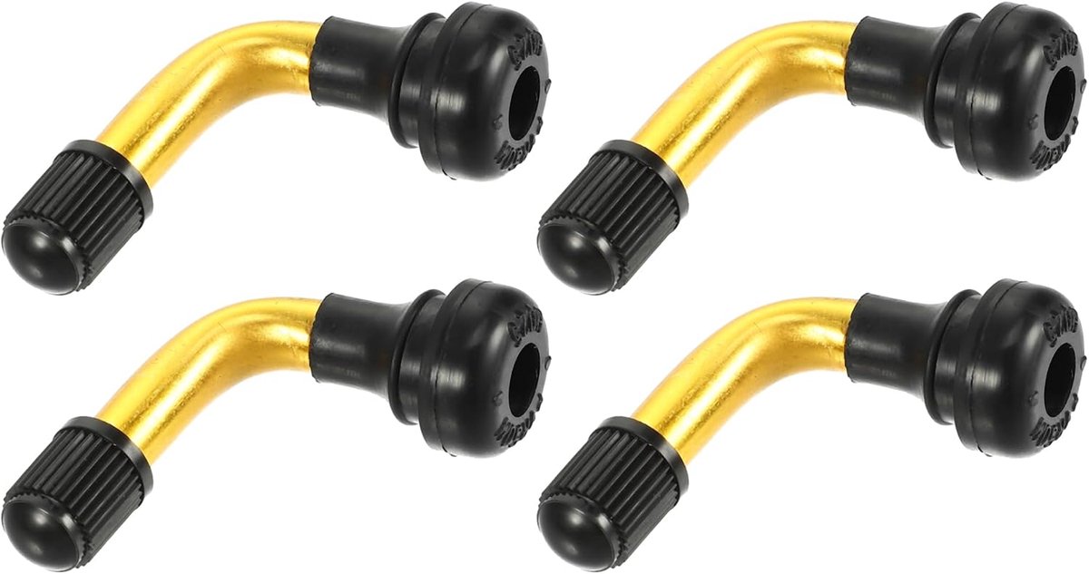 A ABSOPRO 4pcs Universal PVR50 Tubeless Valves - Motorcycles - Gold - ShopVlot