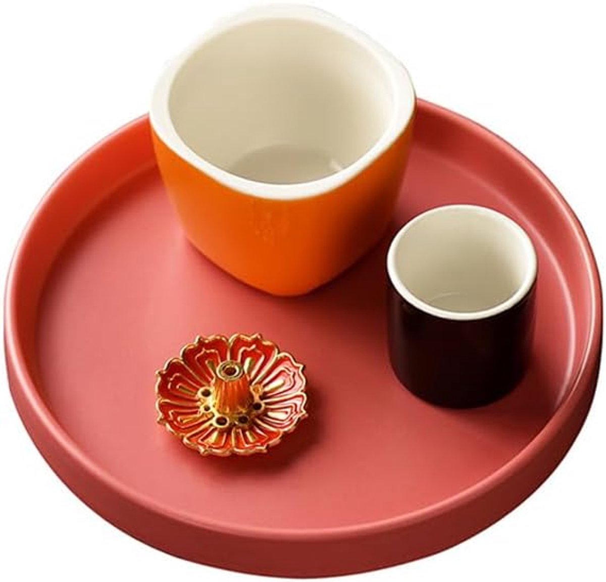 Incenshouder 3 in 1 - keramisch - Palo Santo, salie en kaarsen - perfect voor meditatie - ShopVlot