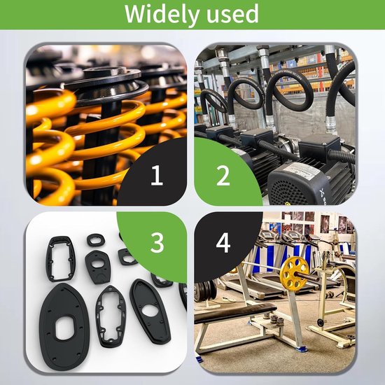 Non-slip rubberen rol van 3 mm x 50 mm x 1 m voor isolatie, antivibratie en industriële bescherming, perfect voor deuren, ramen en werkplaatsen — afbeelding 2