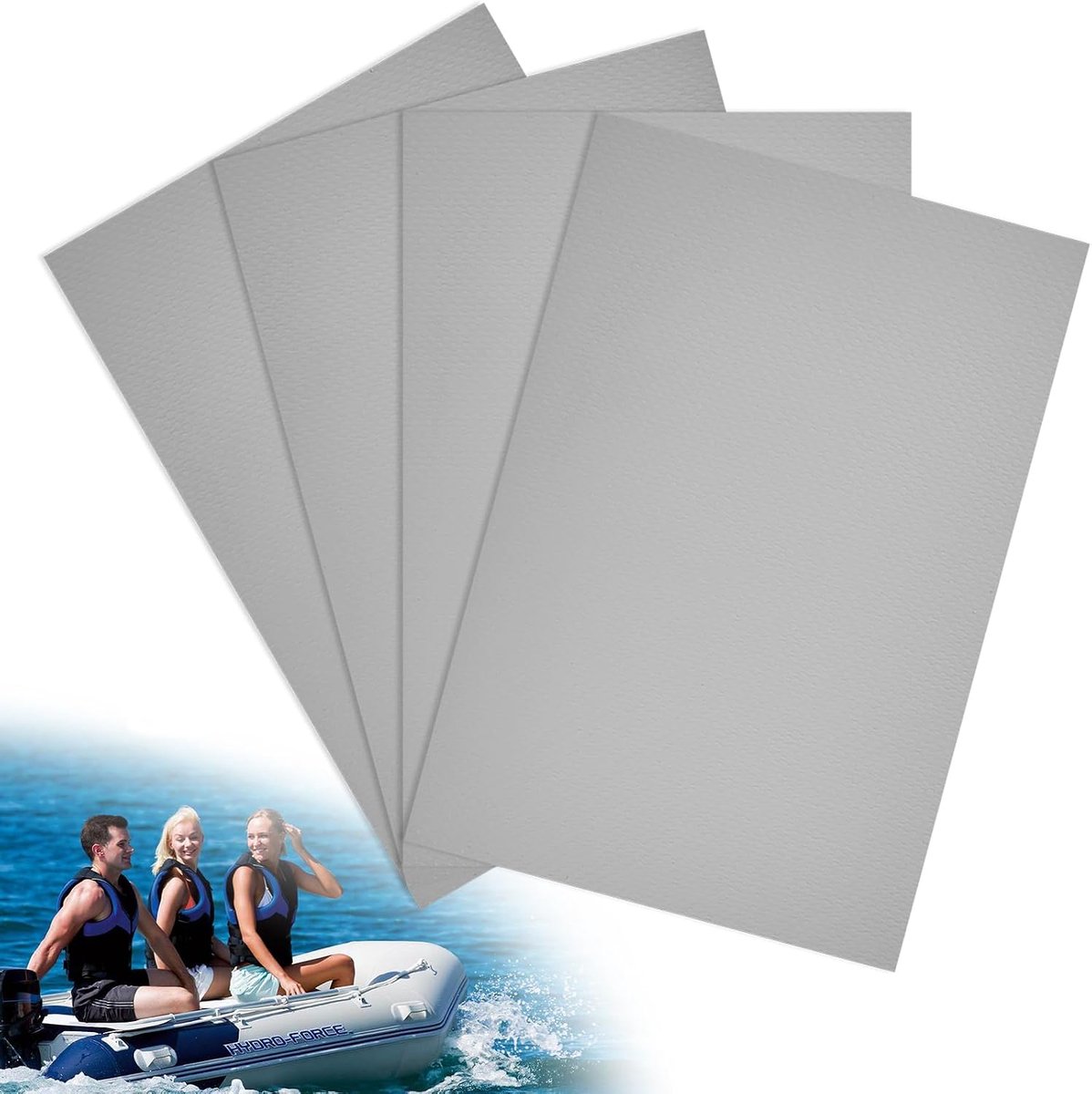 SnelShoppen - Dinghy reparatieset voor rubberboten, inclusief plakkers, lijm, en gebruiksvriendelijke instructies, ideaal voor watersport, kamperen, e