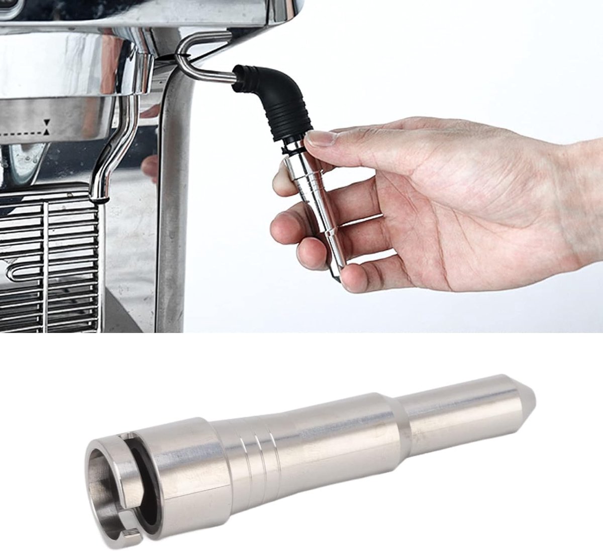 Stainless Steel Coffee Steam Nozzle, High/Low Temperature Resistant, 360° Cleaning, Powerful Steam for Milk Foam, Easy - ShopVlot